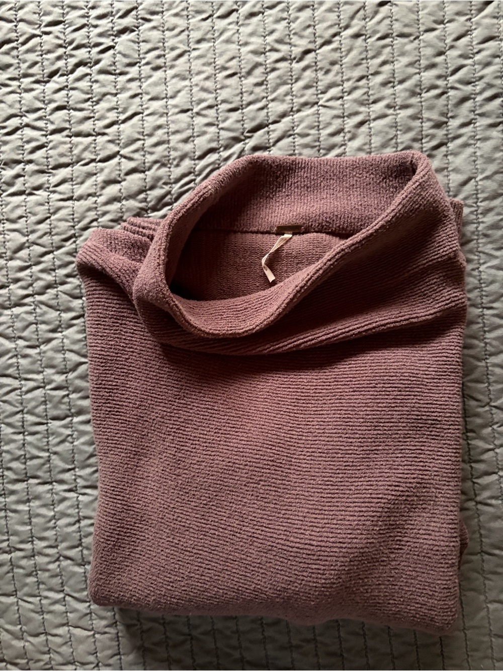 Free People Dusty Rose Cowl Neck Sweater